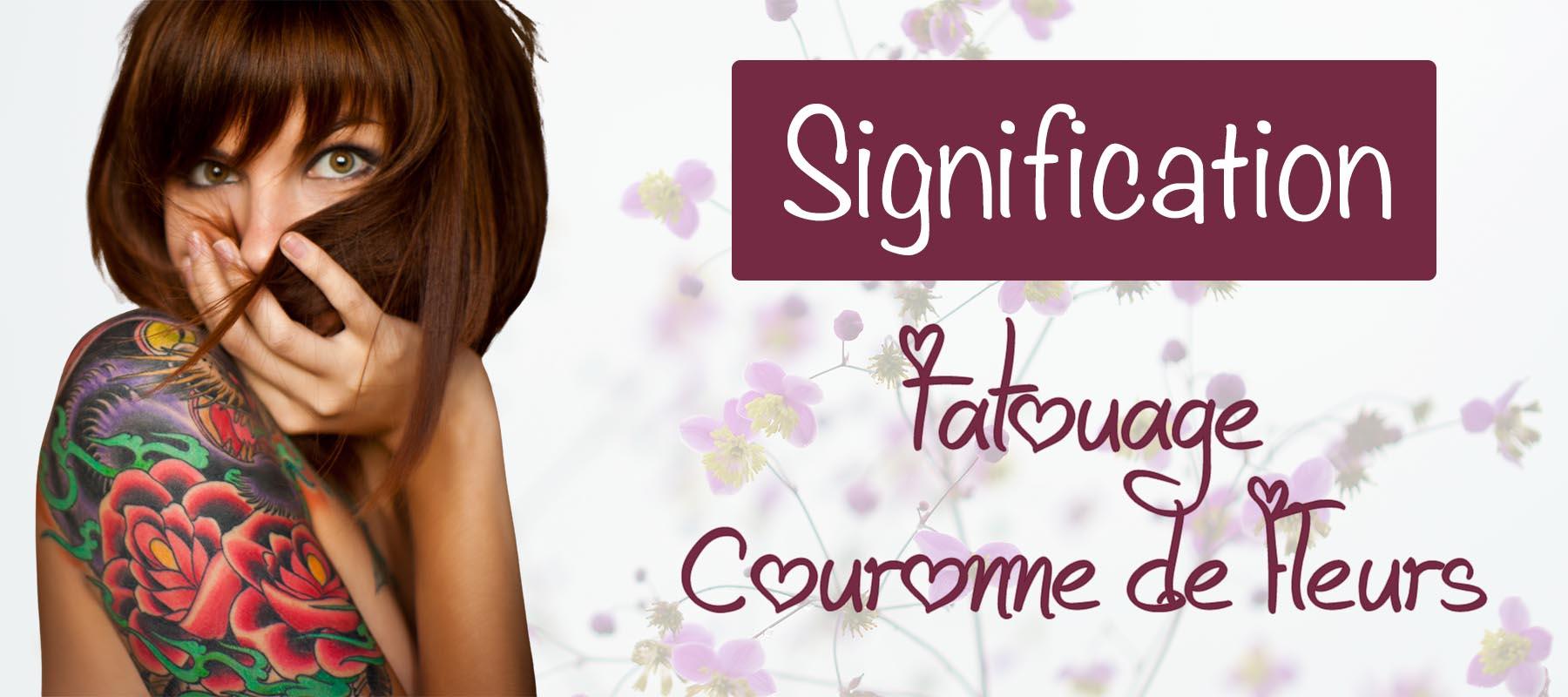 signification tatouage couronne fleurs
