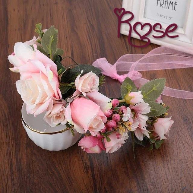 Couronne de Fleurs Rose