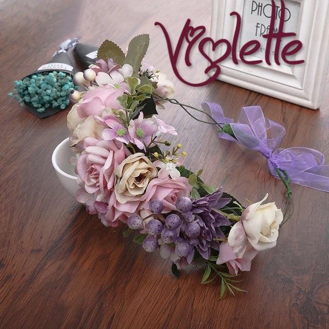 Couronne de Fleurs Violette