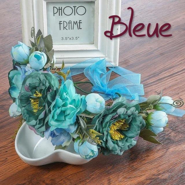 Couronne de Fleurs Bleue