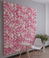 Mur de Fleurs Rose et Blanche