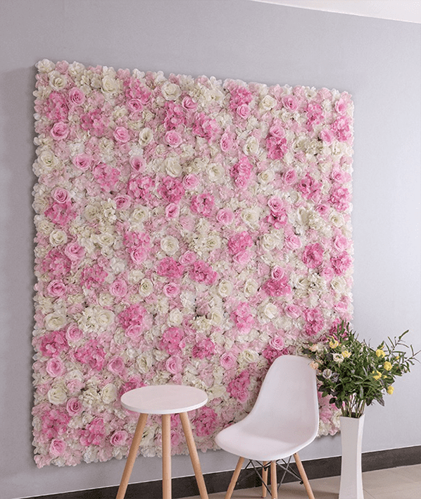 Mur de Fleurs Rose de Prairie
