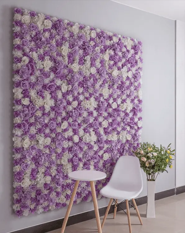 Mur de Fleurs   Violette et Blanche