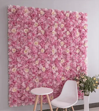 Mur de Fleurs Rosée Matinale