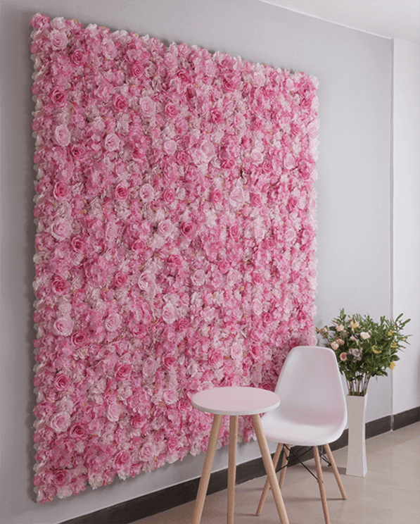 Mur de Fleurs   Rose Bonbon