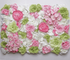 Mur de Fleurs Vert Rose Blanc