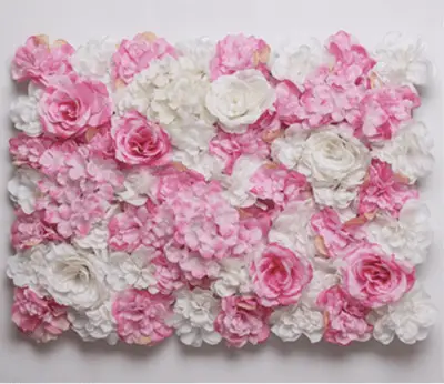 Mur de Fleurs Rose et Blanche