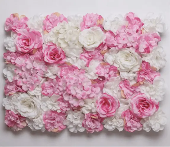 Mur de Fleurs   Rose et Blanche