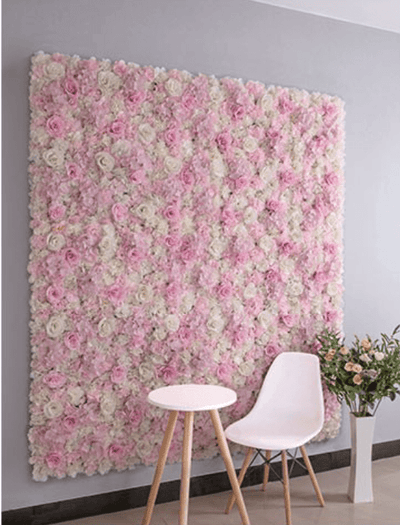 Mur de Fleurs Rose Dragée