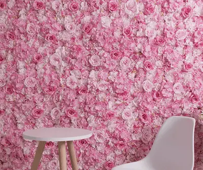 Mur de Fleurs Rose Bonbon