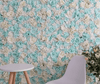 Mur de Fleurs Blanc et Vert Opaline