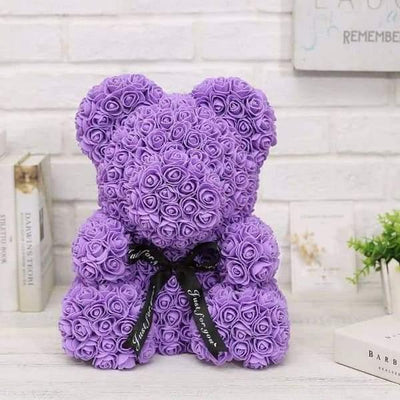 ours en rose violet cadeau