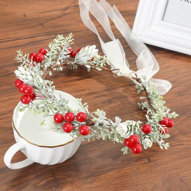 Couronne De Fleurs De Noel Hiver