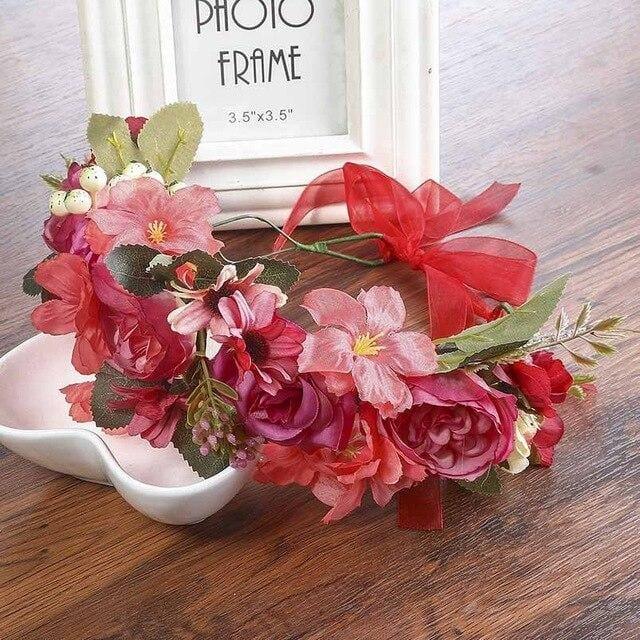 Couronne De Fleurs Rouge Mariage